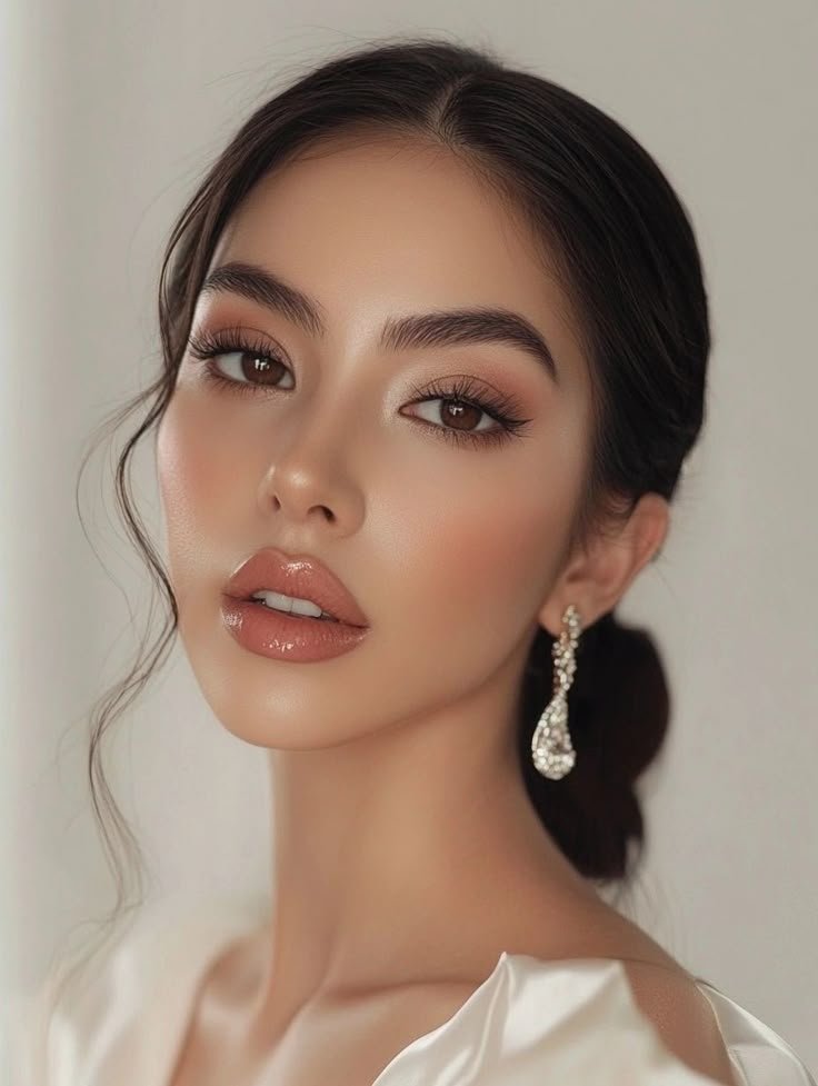 30 Gorgeous Natural Glam Makeup Styles for Brides